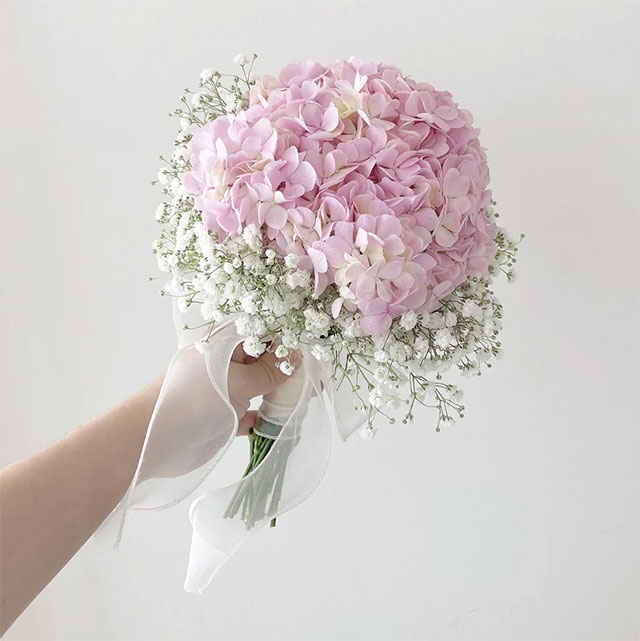 bó hoa cưới cẩm tú cầu hồng xinh xắn bó hoa cưới cẩm tú cầu hồng xinh xắn